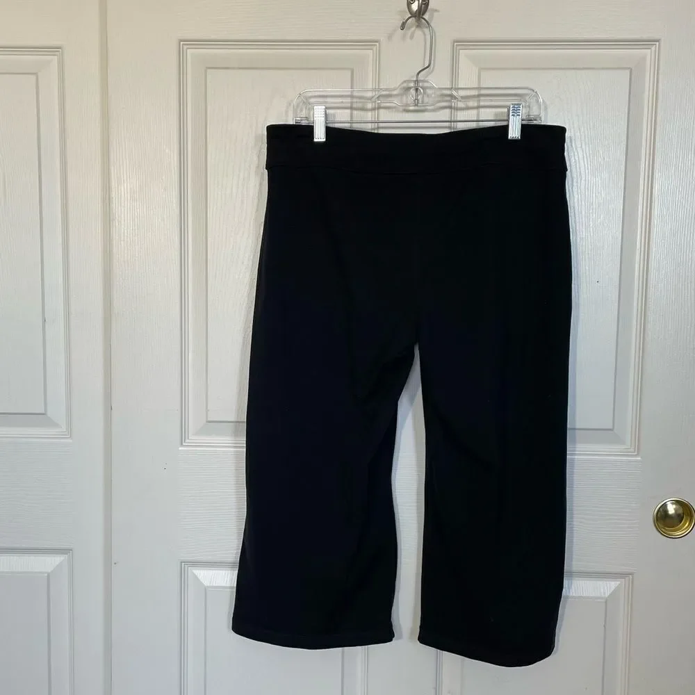 Gap Body Fit Capri Cropped Athletic Black Workout Pants, Gstretch, Large - Picture 4 of 12